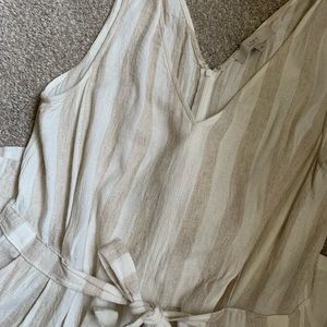 Loft double V striped Romper